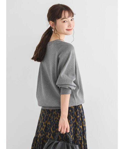 「AMERICAN HOLIC」 長袖ニット L 杢グレー レディース_画像7