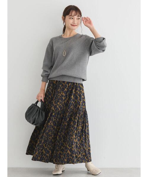「AMERICAN HOLIC」 長袖ニット L 杢グレー レディース_画像8