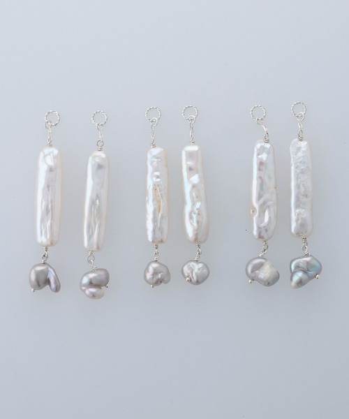 agete（アガット） チャーム シルバーパールピアスチャーム レディース