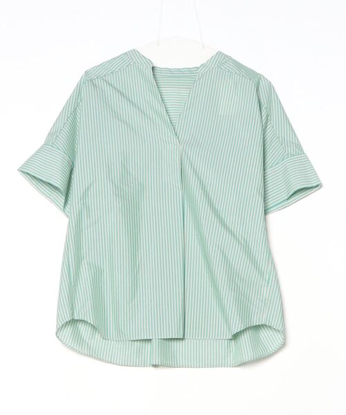 「green label relaxing」 半袖ブラウス - グリーン レディース