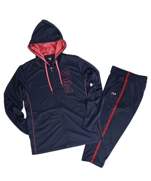 FILA ネイビー セットアップ　Lサイズ FILA 「FILA」 セットアップジャージ L ネイビー レディース