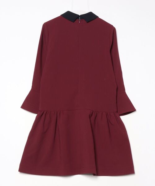 「MARY QUANT」 長袖ワンピース M レッド レディース_画像2