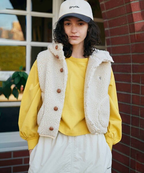 GYMPHLEX（ジムフレックス） コート アウター | ボア フードショート