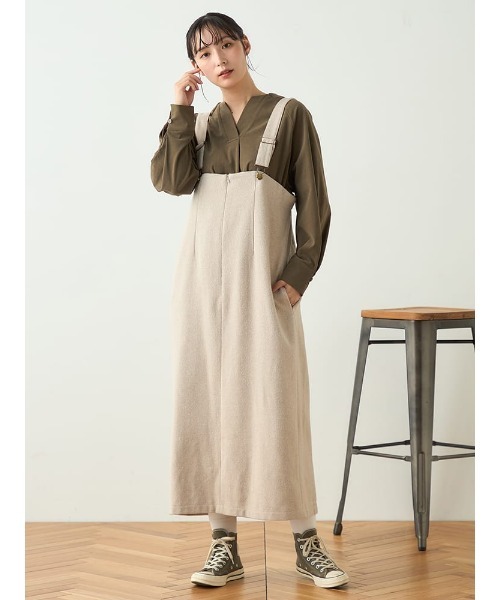 ジャンパースカート 「WEB限定」ヘリンボーンナロージャンスカ FURRY