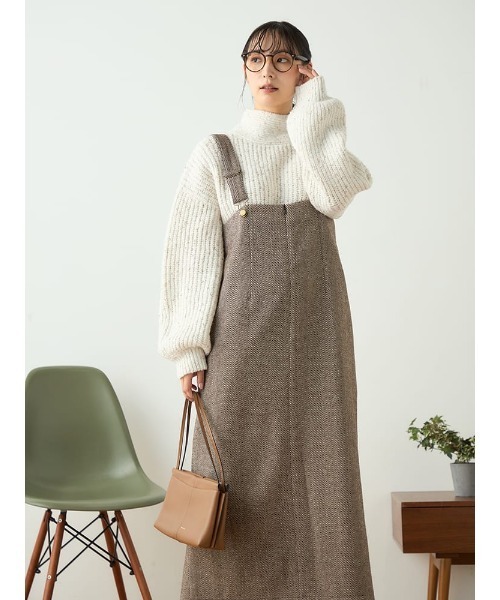 ジャンパースカート 「WEB限定」ヘリンボーンナロージャンスカ FURRY