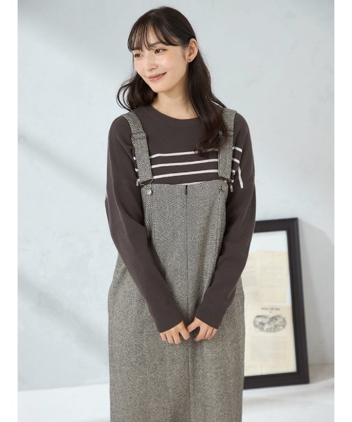 ジャンパースカート 「WEB限定」ヘリンボーンナロージャンスカ FURRY