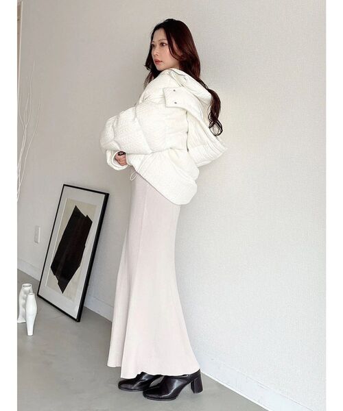 MERCURYDUO ワンピース ファートリミングニットワンピース : ZOZOTOWN