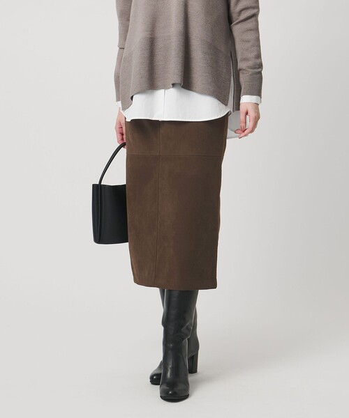 y*t様 unitedarrowsスエードライクタイトスカート - ブラック　M UNITED ARROWS｜スエードライク タイトスカート -ウォッシャブル