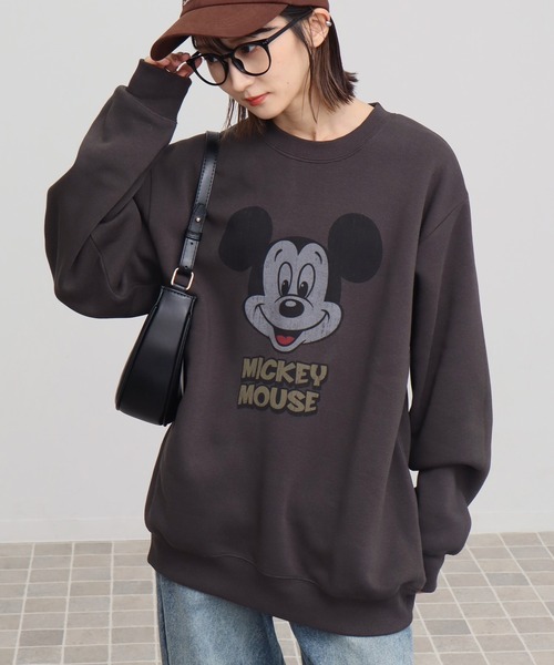 Disney 襤褸 裏起毛 ミッキーマウス BORO sweat hood ボロ Disney（ディズニー） トレーナー スウェット 「Disney/ディズニー」裏