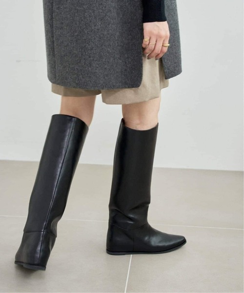 LE TALON インヒール2㎝　ワイドシャフトロングブーツ　ブラック　M LE TALON（ル タロン） ブーツ 「追加5」2cmワイドシャフトロング