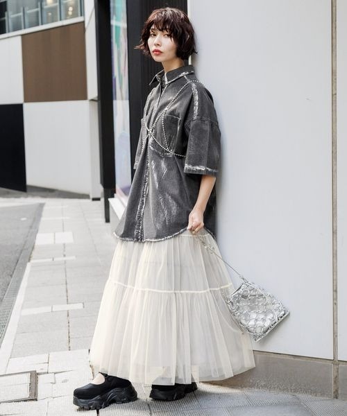 「PAGEBOY」 半袖シャツ FREE ホワイト レディース_画像9