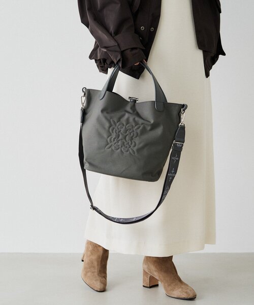 のりさん！新品✨人気予約商品ラシットコーデュラナイロン2wayバックグレー 2025年 BEST10】コーデュラナイロン 2WAYトートバッグ | russet