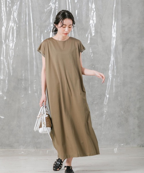 「Gready Brilliant」 半袖ワンピース FREE モカ レディース_画像2