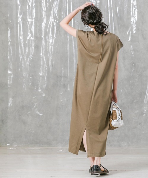 「Gready Brilliant」 半袖ワンピース FREE モカ レディース_画像5