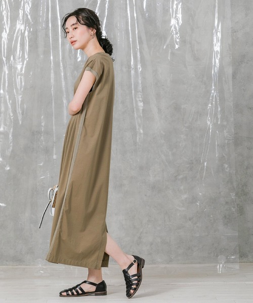 「Gready Brilliant」 半袖ワンピース FREE モカ レディース_画像6