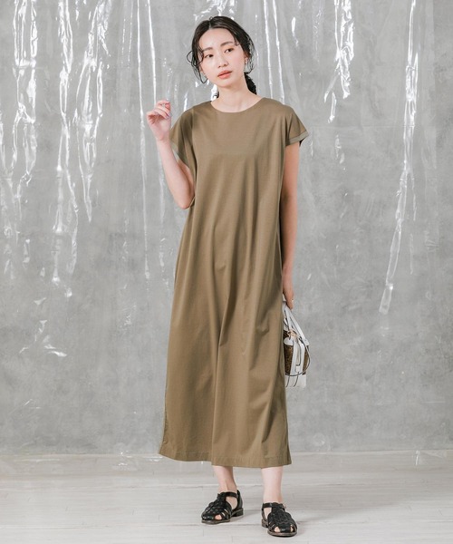 「Gready Brilliant」 半袖ワンピース FREE モカ レディース_画像7