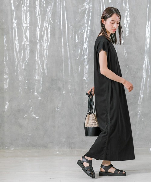 「Gready Brilliant」 半袖ワンピース FREE モカ レディース_画像9