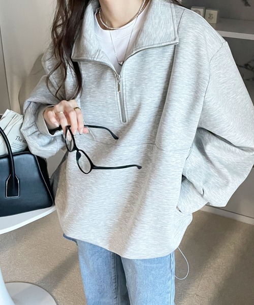 「GeeRA」 「bliotorm」スウェットカットソー MEDIUM 杢グレー レディース_画像5