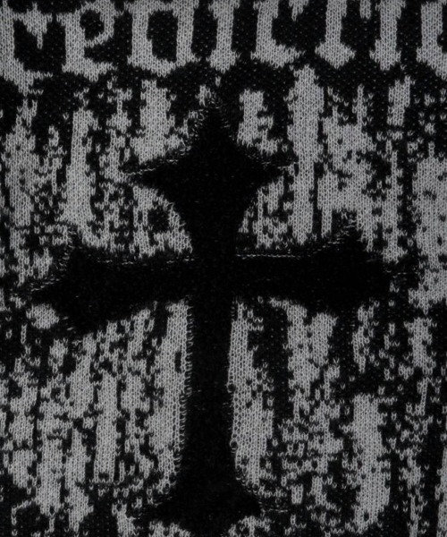MONOCHROME セーター ニット クロスグラフィックダメージニット メンズ