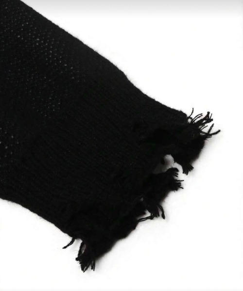 MONOCHROME セーター ニット クロスグラフィックダメージニット メンズ