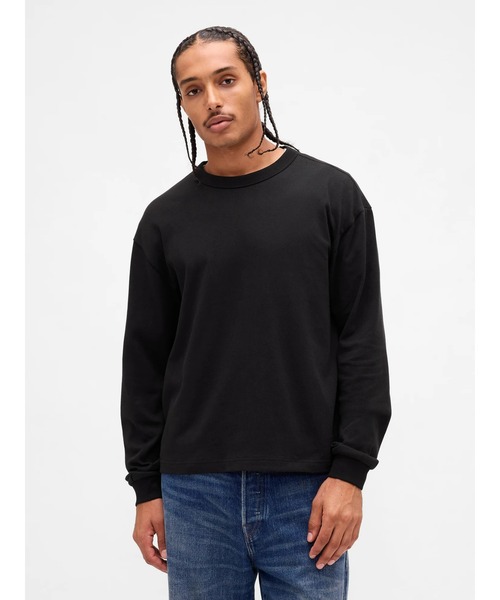 GAP（ギャップ） tシャツ ヘビーウェイト クロップドTシャツ メンズ