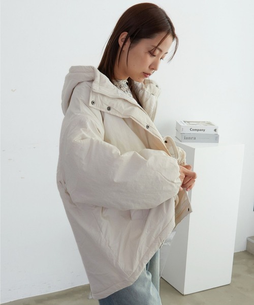 ダウンコート ダウンジャケット フード付きロングダウンジャケット