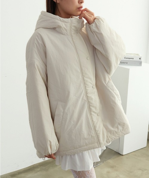 ダウンコート ダウンジャケット フード付きロングダウンジャケット