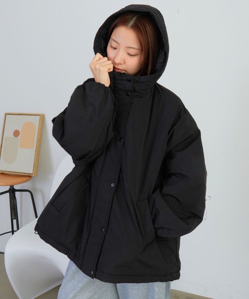 ダウンコート ダウンジャケット フード付きロングダウンジャケット