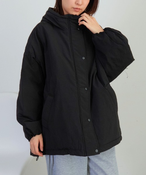 ダウンコート ダウンジャケット フード付きロングダウンジャケット