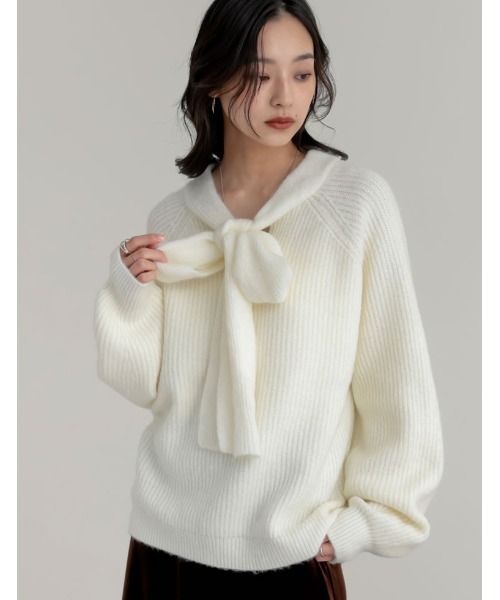 Re:EDIT（リエディ） ニット セーター ネックリボンニットトップス