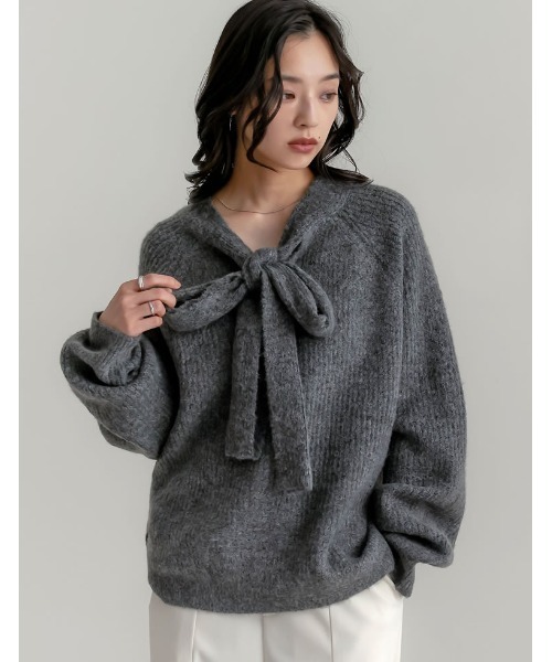 Re:EDIT（リエディ） ニット セーター ネックリボンニットトップス