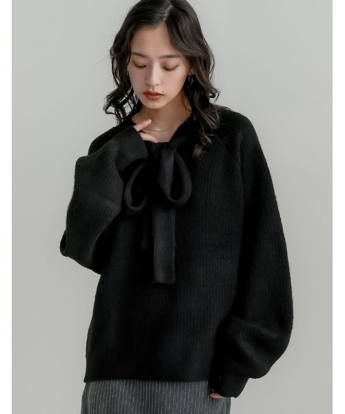 Re:EDIT（リエディ） ニット セーター ネックリボンニットトップス