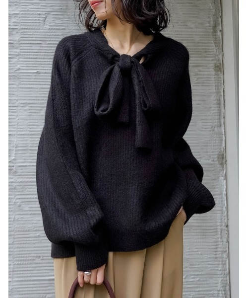 Re:EDIT（リエディ） ニット セーター ネックリボンニットトップス