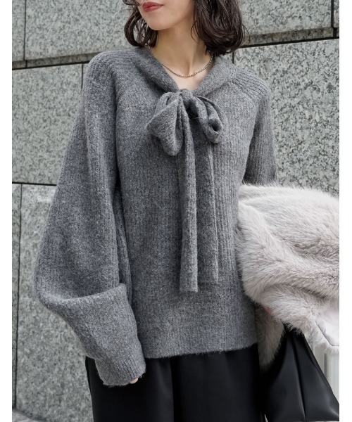 Re:EDIT（リエディ） ニット セーター ネックリボンニットトップス