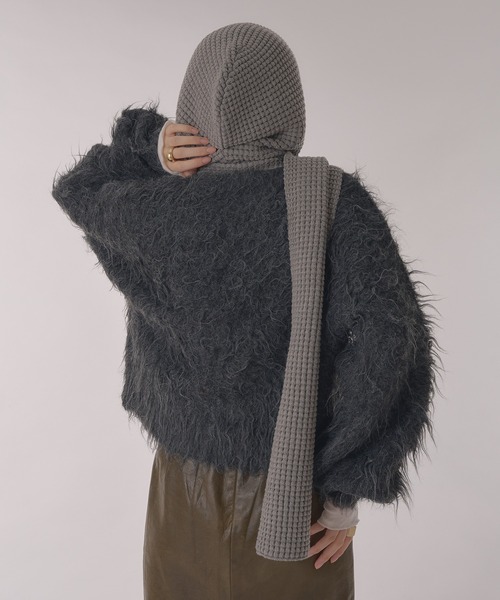 ニット+セーター Loose V Lowgauge Knit LESET Zoe V Neck Sweater in Azure | FWRD