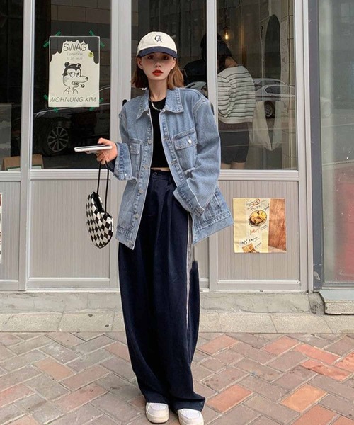 「meJane」 デニムジャケット FREE ブルー レディース_画像5