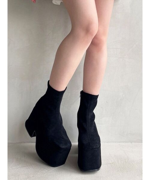 RESEXXY 新作 スエード ショート ブーツ RESEXXY（リゼクシー） ブーツ 「追加生産分」厚底スエードショート