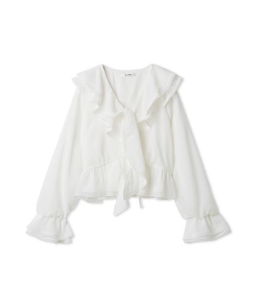 スナイデル　フリルブラウス SNIDEL（スナイデル） ブラウス シャツ Sustainableバリエーション