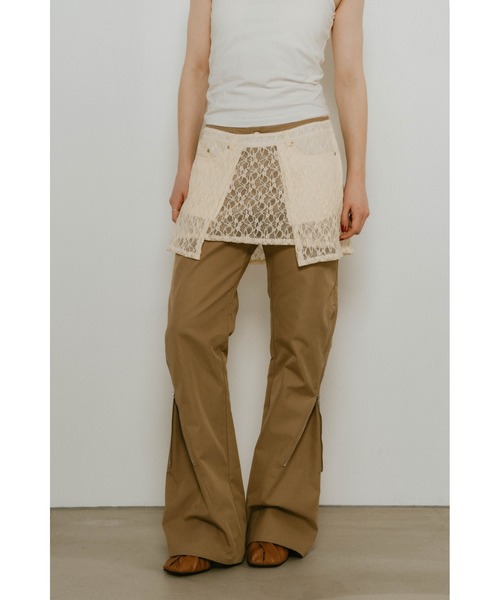 Knuth Marf（クヌースマーフ） ブーツカットパンツ X-SMALL ベージュ