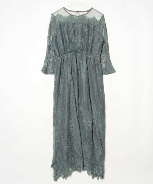 「Lace Ladies」 7分袖ワンピース X-LARGE ミント レディース_画像2