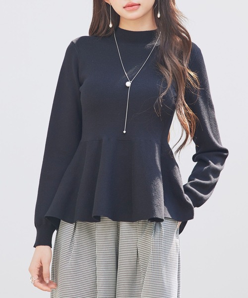 「SAISON DE PAPILLON」 長袖ニット L ブラック レディース_画像7