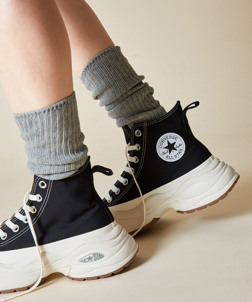 ポイち日本未発売コンバース ブラック ハイカット スニーカー CONVERSE（コンバース） ハイカットスニーカー 24.0cm ブラック