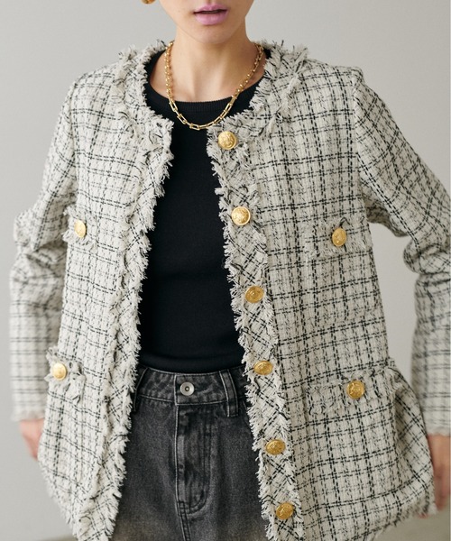 「LARUTA」 長袖ニット FREE グレイッシュベージュ レディース_画像2