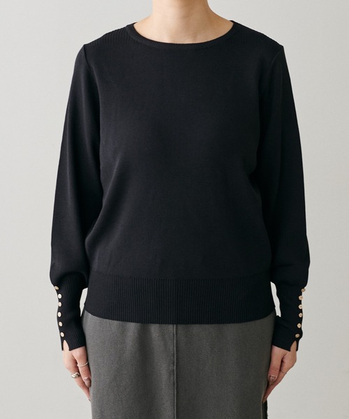 「LARUTA」 長袖ニット FREE グレイッシュベージュ レディース_画像3