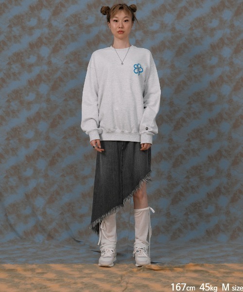 「ISTKUNST」 スウェットカットソー M ライトグレー レディース_画像6