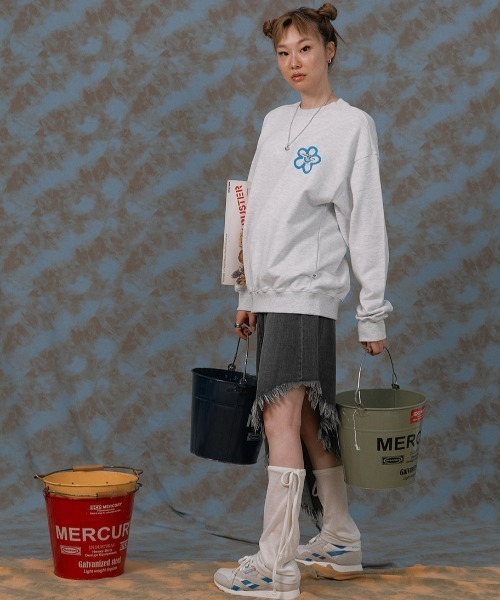 「ISTKUNST」 スウェットカットソー M ライトグレー レディース_画像9
