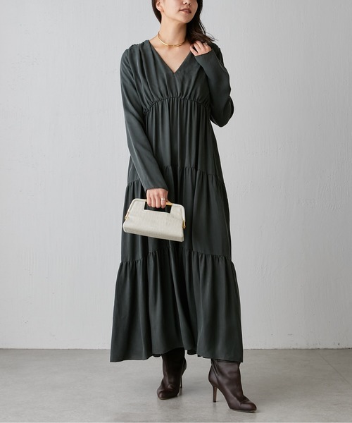 「Drawing Numbers」 長袖ワンピース 38 ブラック レディース_画像3