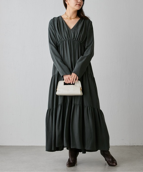 「Drawing Numbers」 長袖ワンピース 38 ブラック レディース_画像4