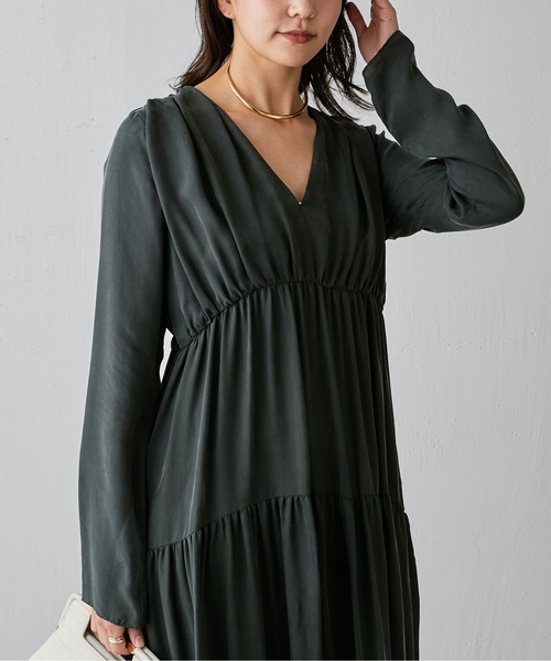 「Drawing Numbers」 長袖ワンピース 38 ブラック レディース_画像7