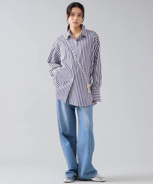 Liesse（リエス） ブラウス シャツ ストライプシャツ レディース 